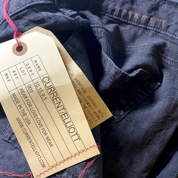 NWT CURRENT/ELLIOTT Wash Black Zip Ankle Skinny Jean Pants Made in USA MSRP $218 - Picture 13 of 16